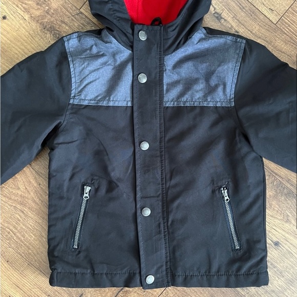 CARTER'S Black and Gray Brushed Poly Micro Fleece-Lined Jacket - Picture 2 of 8